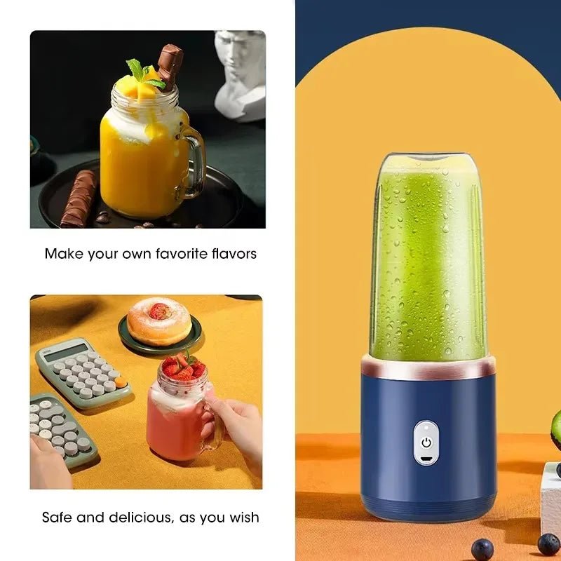 Portable USB Mini Blender Juicer Cup – 6-Blade Personal Smoothie Maker - All Goodz ZA