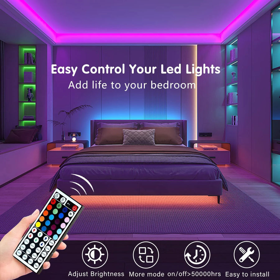 RGB LED Strip Lights with IR Remote Control – USB Powered | 1m to 20m - All Goodz ZA