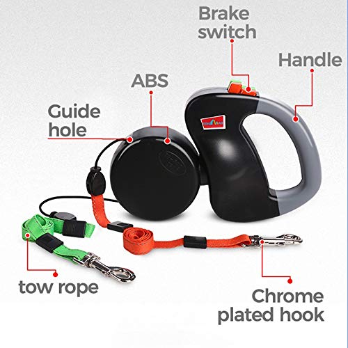 Dual Retractable Dog Leash for Two Dogs - All Goodz ZA