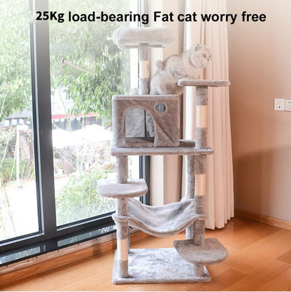 Multi-Level Cat Tree with Condo, Hammock & Sisal Scratching Posts - All Goodz ZA