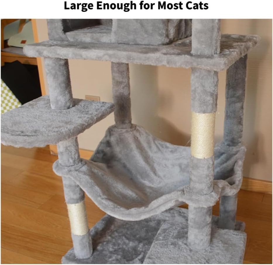 Multi-Level Cat Tree with Condo, Hammock & Sisal Scratching Posts - All Goodz ZA