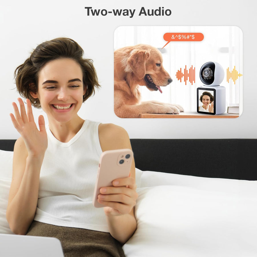 Smart Pet Camera with Built-In Screen & App Control - All Goodz ZA