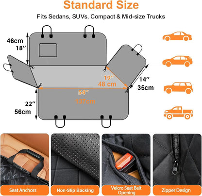 Dog Car Seat Cover & Hammock with Storage Pockets - All Goodz ZA