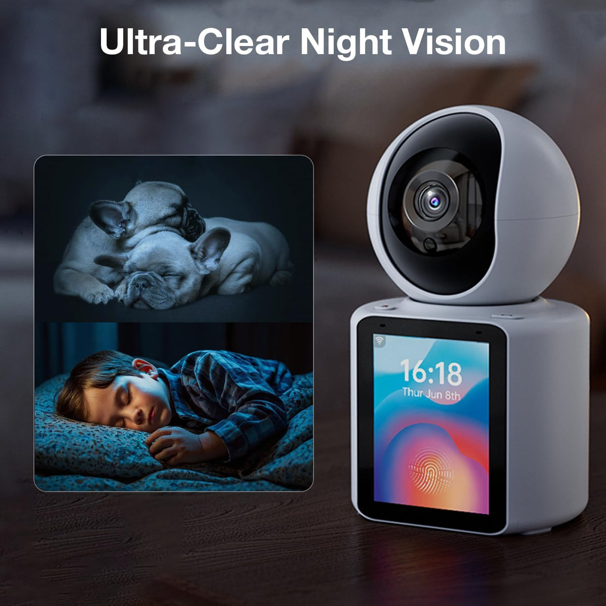 Smart Pet Camera with Built-In Screen & App Control - All Goodz ZA