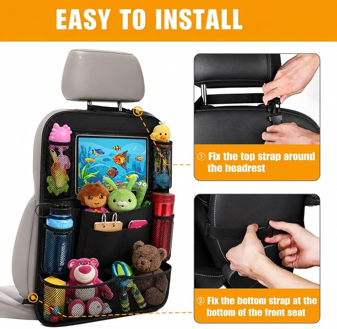 Kids Car Backseat Organiser with LCD Drawing Tablet - All Goodz ZA