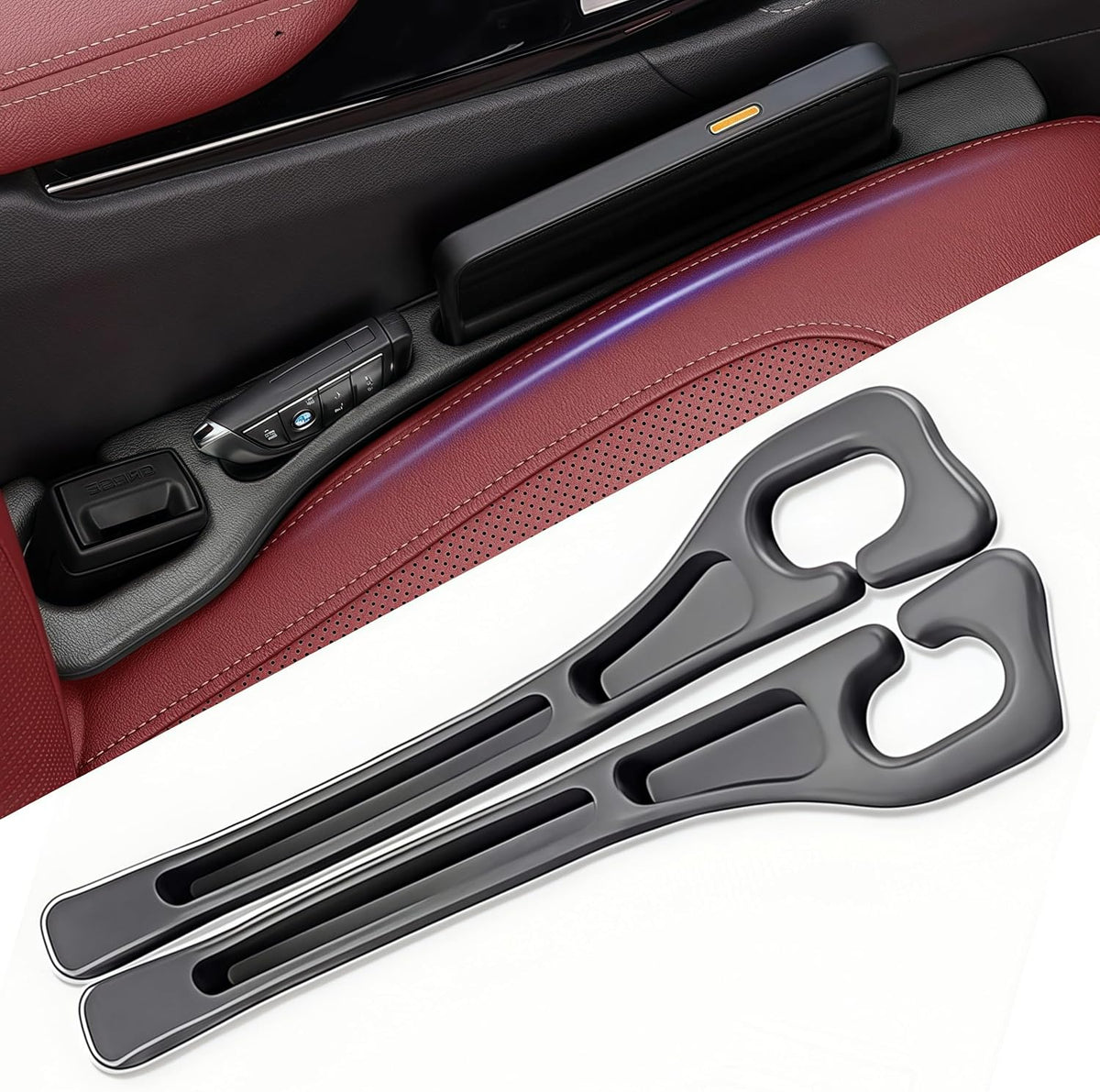 Car Seat Gap Filler 2-Pack | Stop Items Falling Between Seats - All Goodz ZA