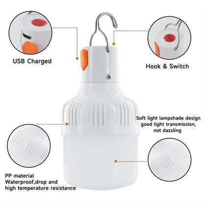 USB Rechargeable LED Emergency Lantern – 3 Modes | Hook & Hang | Load Shedding Essential - All Goodz ZA