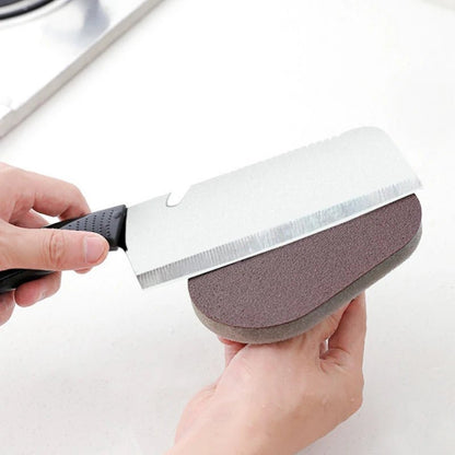 2-in-1 Magic Nano Emery Cleaning Sponge – Scrub & Knife Sharpener with Ergonomic Handle - All Goodz ZA