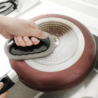 2-in-1 Magic Nano Emery Cleaning Sponge – Scrub & Knife Sharpener with Ergonomic Handle - All Goodz ZA