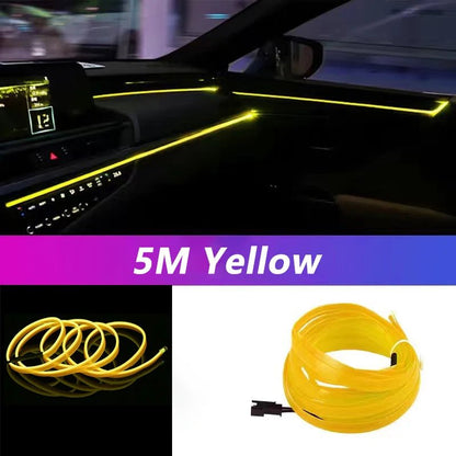 5M Car Interior LED Neon Strip Light – USB & Cigarette Lighter | 10 Colours - All Goodz ZA