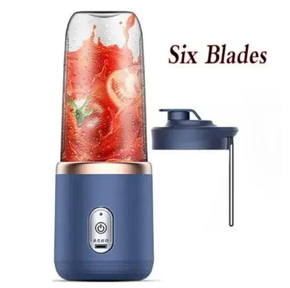 Portable USB Mini Blender Juicer Cup – 6-Blade Personal Smoothie Maker - All Goodz ZA