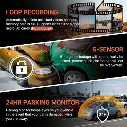 1080P WiFi Dual Lens Dash Cam – Front & Interior | Night Vision, Loop Recording - All Goodz ZA