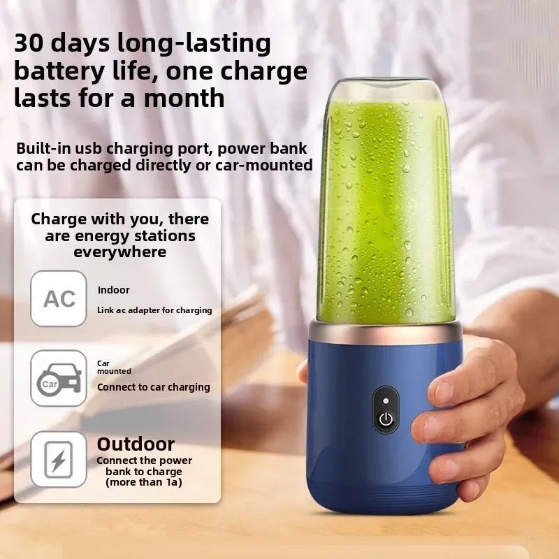 Portable USB Mini Blender Juicer Cup – 6-Blade Personal Smoothie Maker - All Goodz ZA
