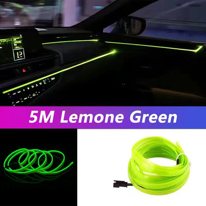 5M Car Interior LED Neon Strip Light – USB & Cigarette Lighter | 10 Colours - All Goodz ZA