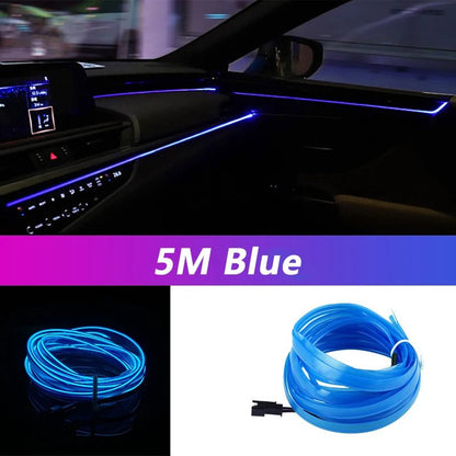 5M Car Interior LED Neon Strip Light – USB & Cigarette Lighter | 10 Colours - All Goodz ZA