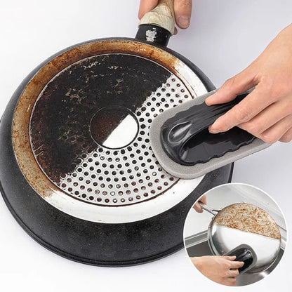 2-in-1 Magic Nano Emery Cleaning Sponge – Scrub & Knife Sharpener with Ergonomic Handle - All Goodz ZA