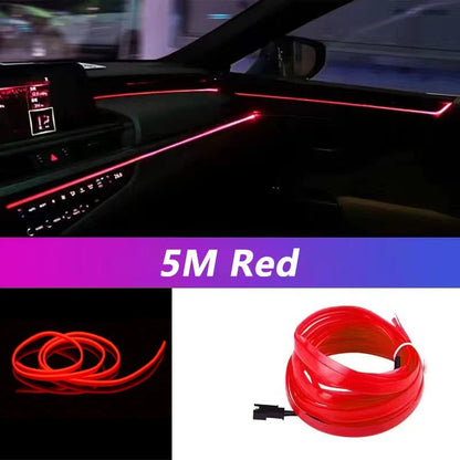 5M Car Interior LED Neon Strip Light – USB & Cigarette Lighter | 10 Colours - All Goodz ZA
