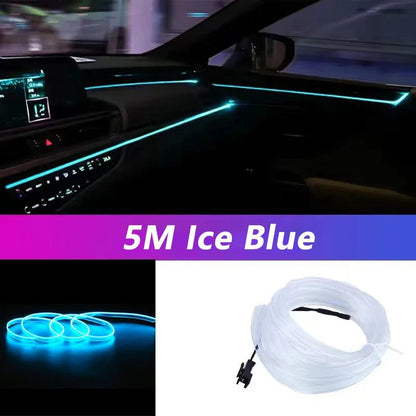 5M Car Interior LED Neon Strip Light – USB & Cigarette Lighter | 10 Colours - All Goodz ZA