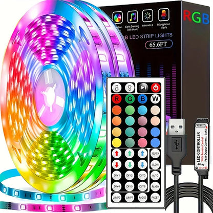 RGB LED Strip Lights with IR Remote Control – USB Powered | 1m to 20m - All Goodz ZA