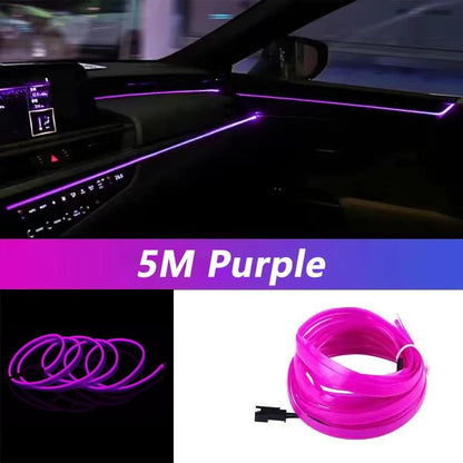 5M Car Interior LED Neon Strip Light – USB & Cigarette Lighter | 10 Colours - All Goodz ZA