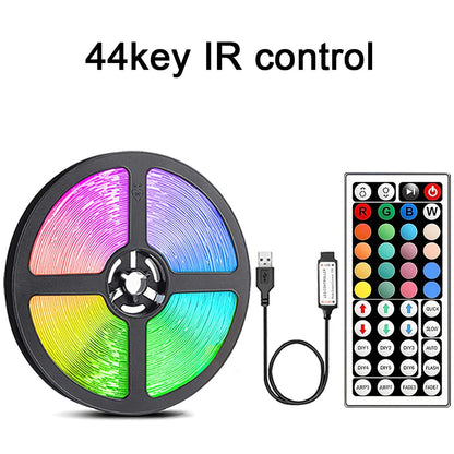 RGB LED Strip Lights with IR Remote Control – USB Powered | 1m to 20m - All Goodz ZA