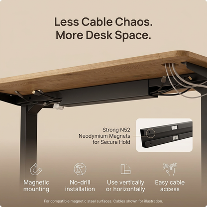 Magnetic Cable Management Tray – Stainless Steel