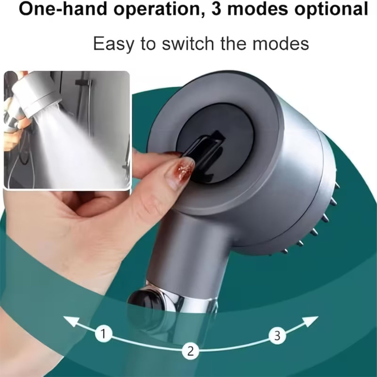 Turbo Filter Shower Head with Hose & Wall Holder