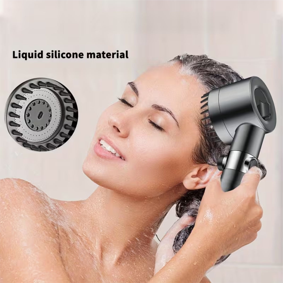 Turbo Filter Shower Head with Hose & Wall Holder