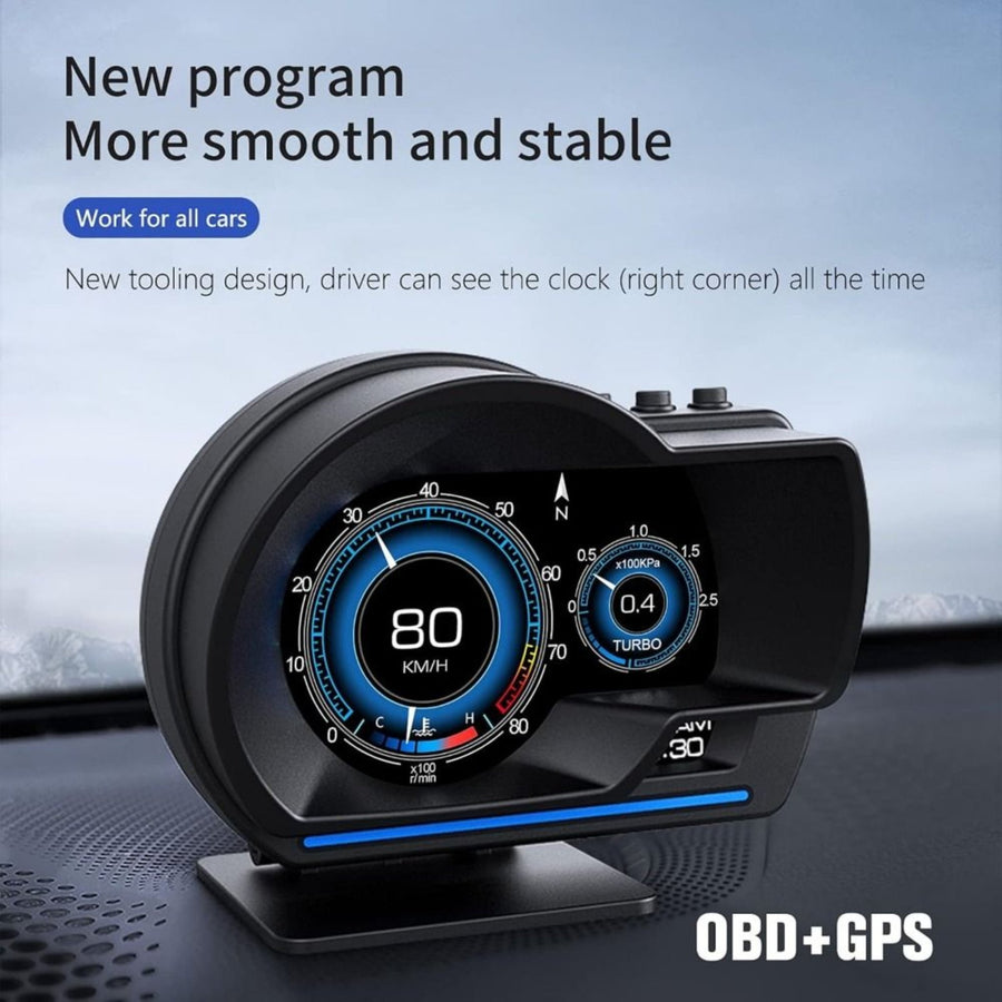 OBD + GPS Smart Gauge HUD Display | 9 Display Modes | All Cars - All Goodz ZA