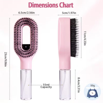 Pink Misting Hair Brush Set | 2-Piece or 4-Piece