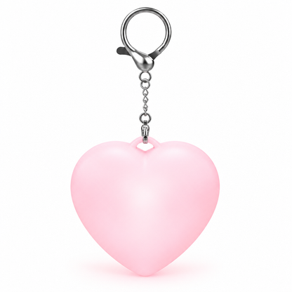 Pink heart rechargeable handbag light keychain